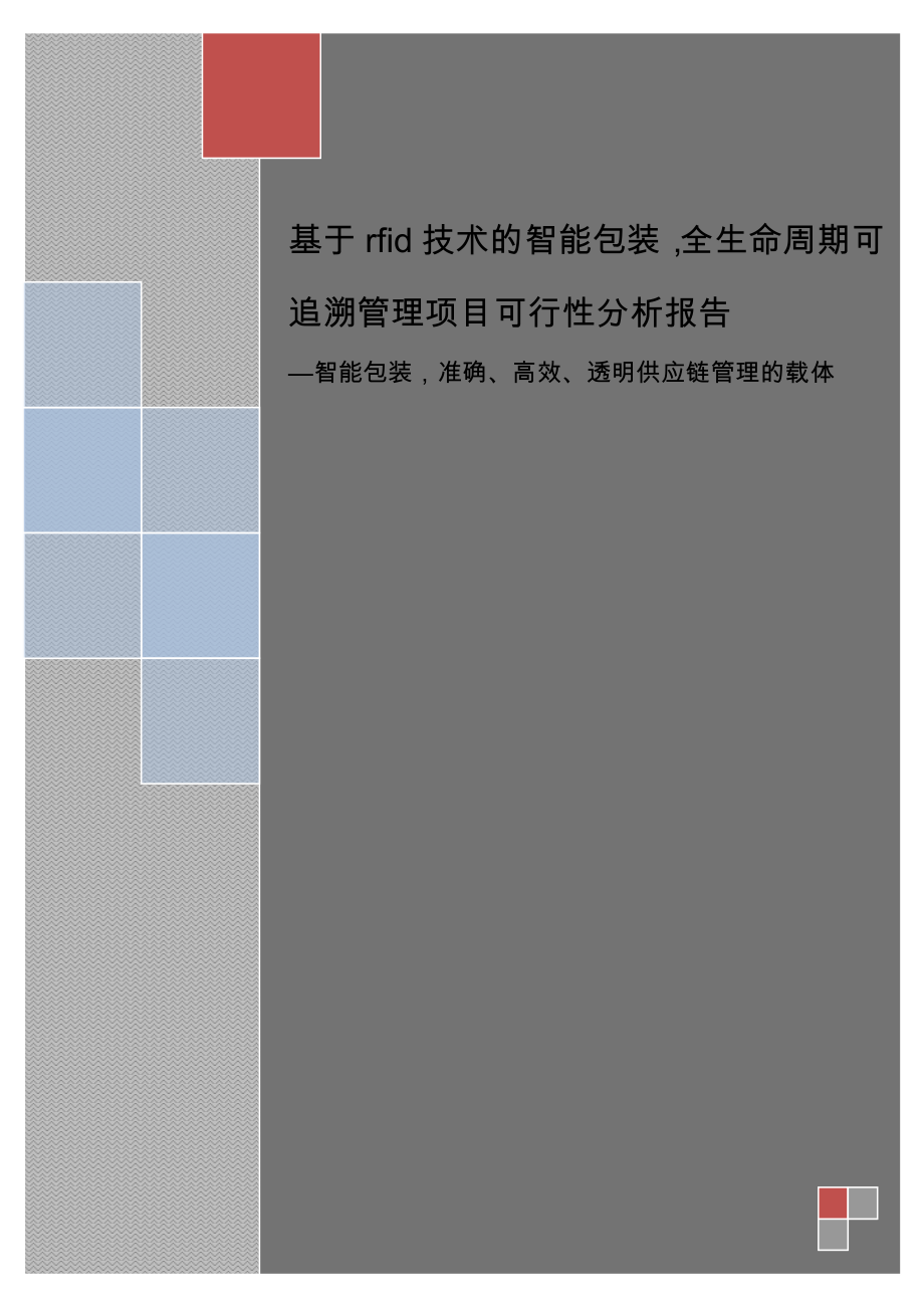 印刷公司包装项目RFID项目可行性分析报告.doc_第1页