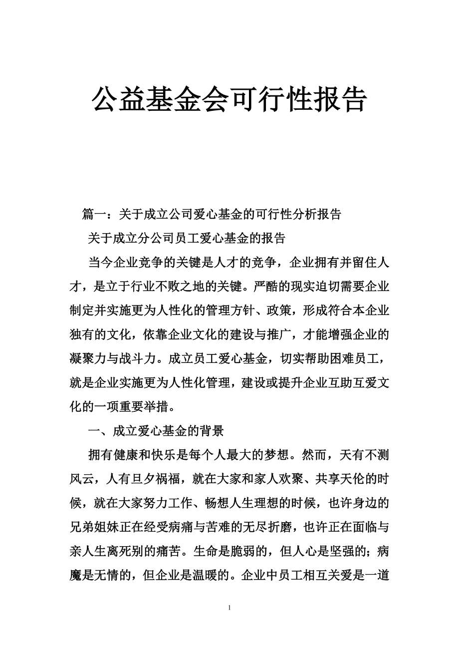 公益基金会可行性报告.doc_第1页