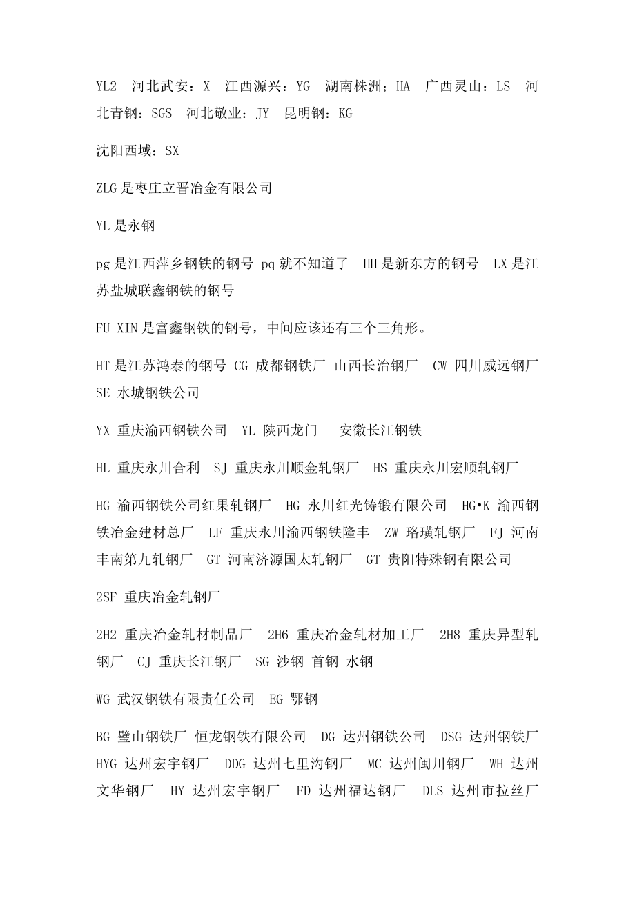 全国钢筋生产厂家识和印记字母.docx_第2页