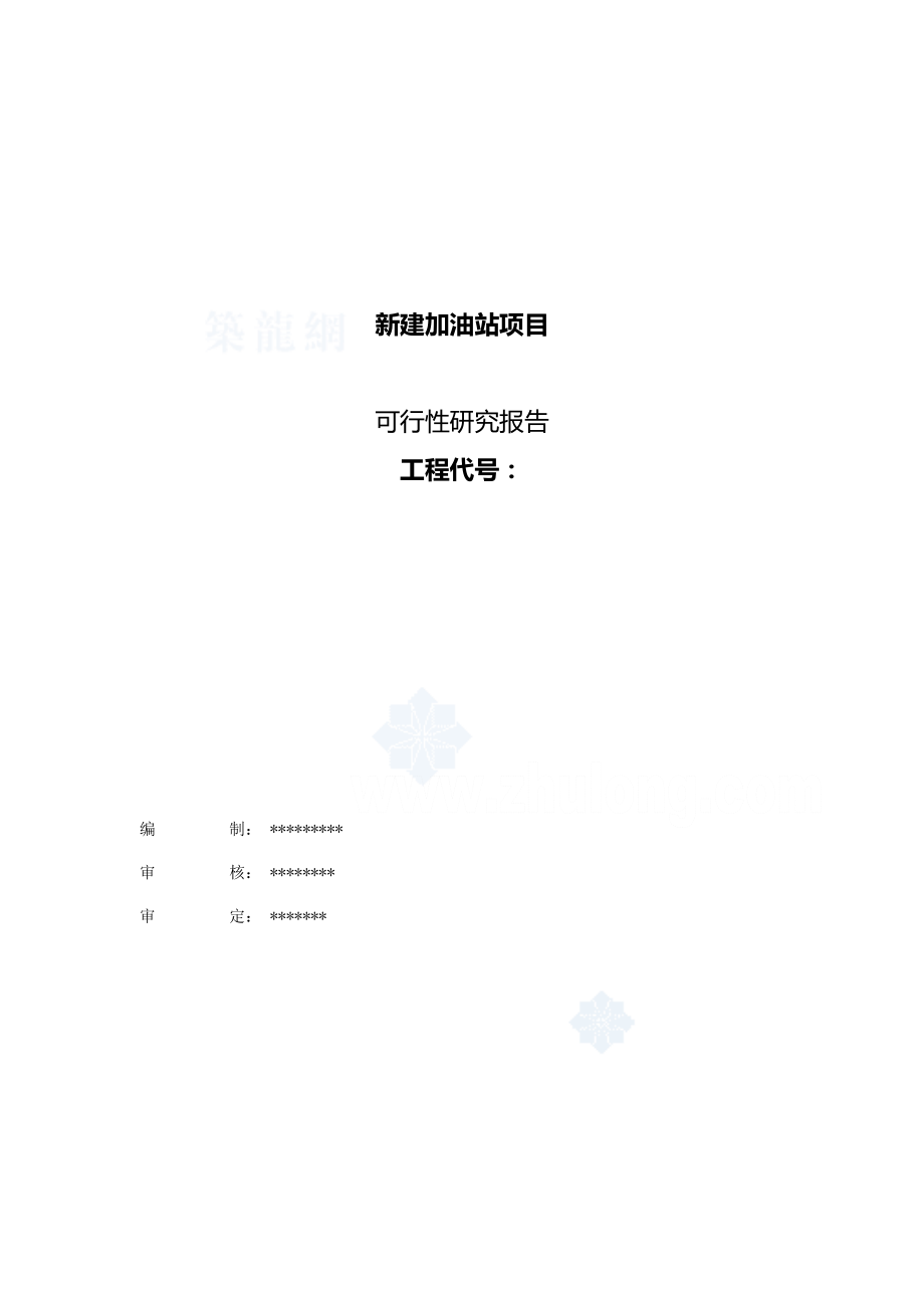 可研报告某新建加油站项目可行性研究报告secret14920.doc_第1页