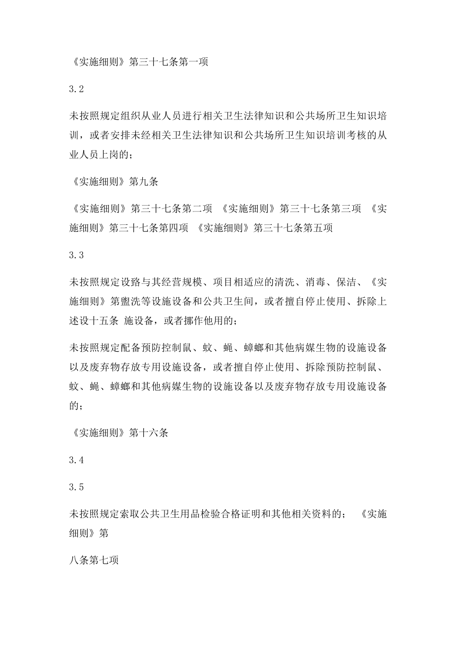 《公共场所卫生管理条例实施细则》中规定的行政处罚一览.docx_第3页