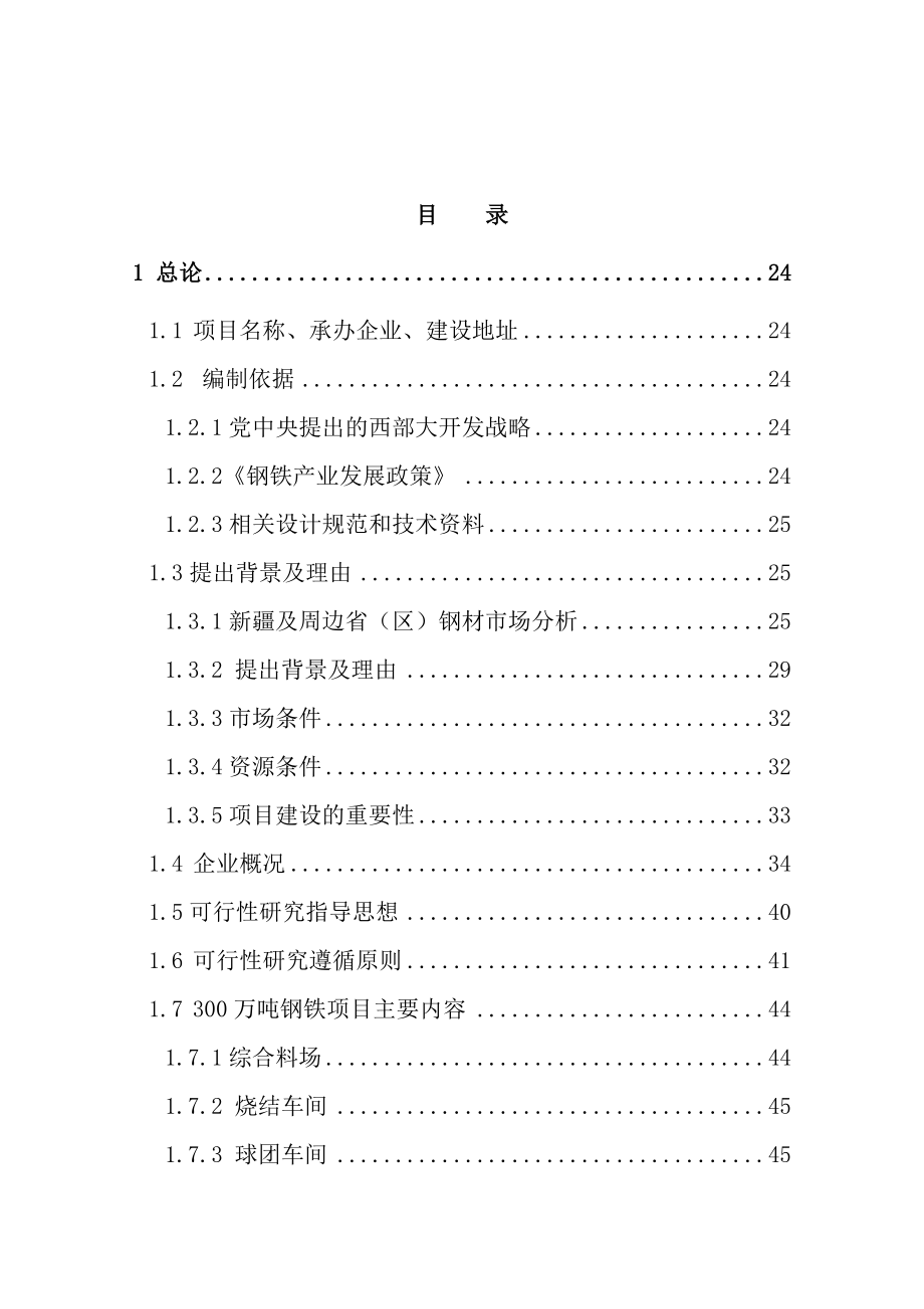 产300万吨钢铁项目可行性申请报告.doc_第2页