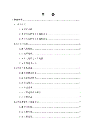 三清防洪渠工程项目可行性研究报告 .doc