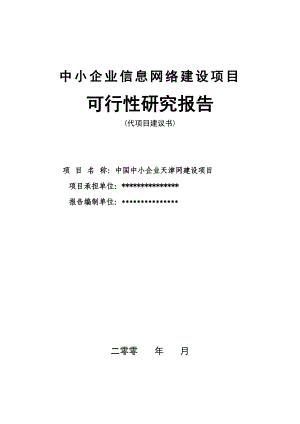 中小企业信息网络建设项目可行性研究报告.doc