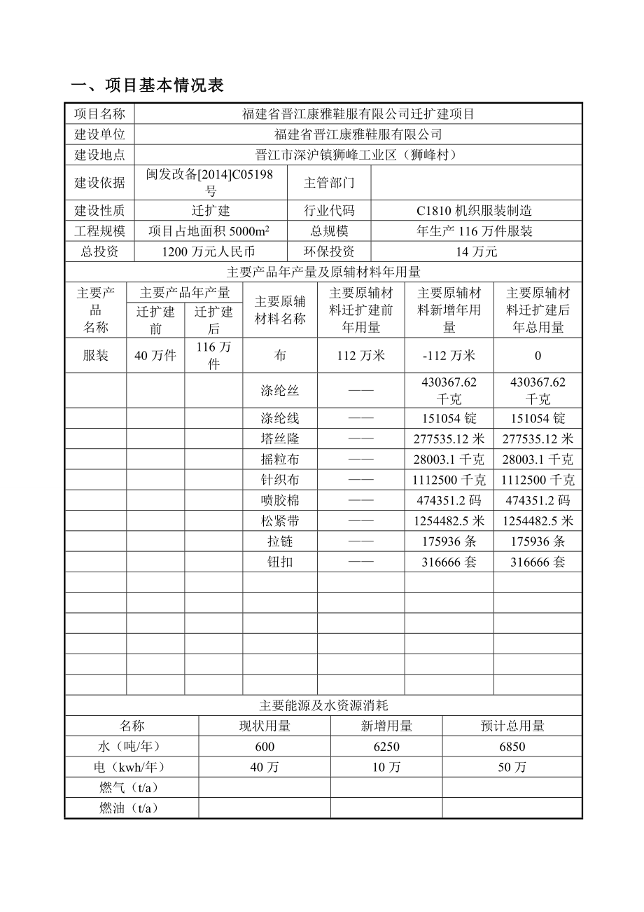 环境影响评价报告公示：福建省晋江康雅鞋服迁扩建环评报告.doc_第3页