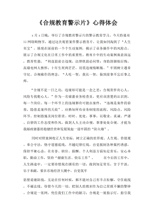 《合规教育警示片》心得体会.docx