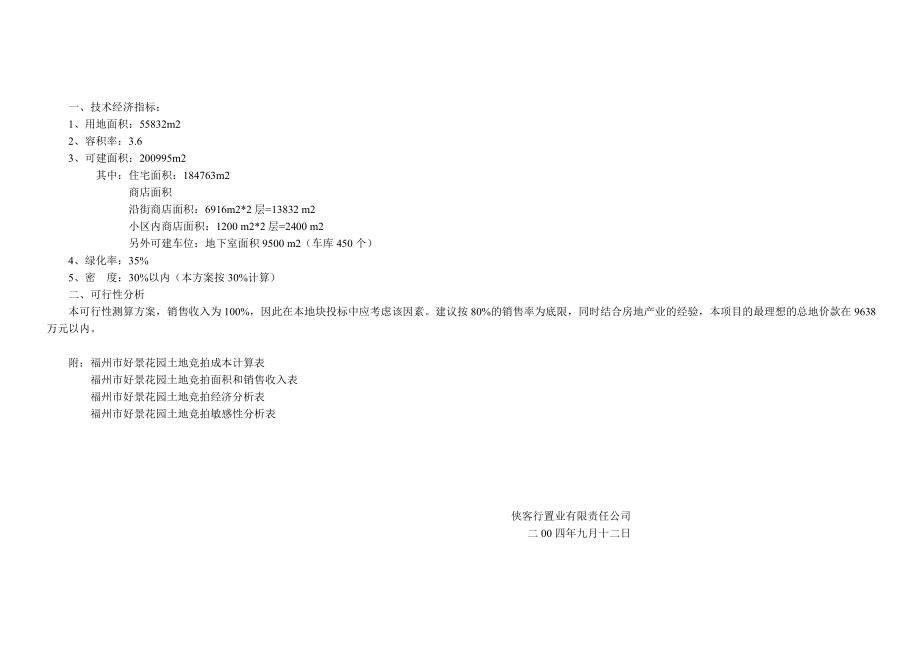 可研报告福州市好景花园土地竞拍可行性分析报告.doc_第3页