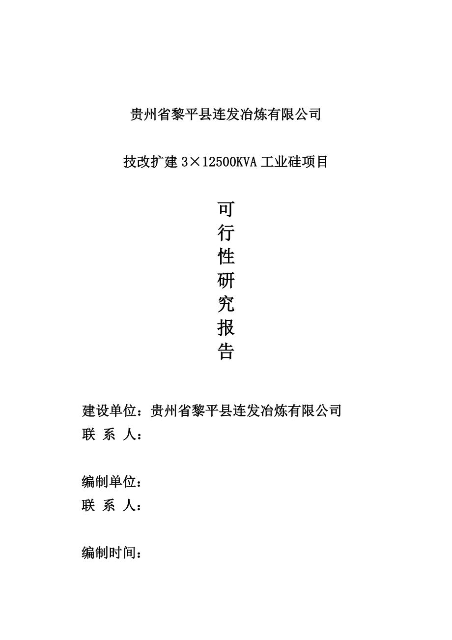 连发冶炼有限公司技改扩建可行性报告.doc_第1页