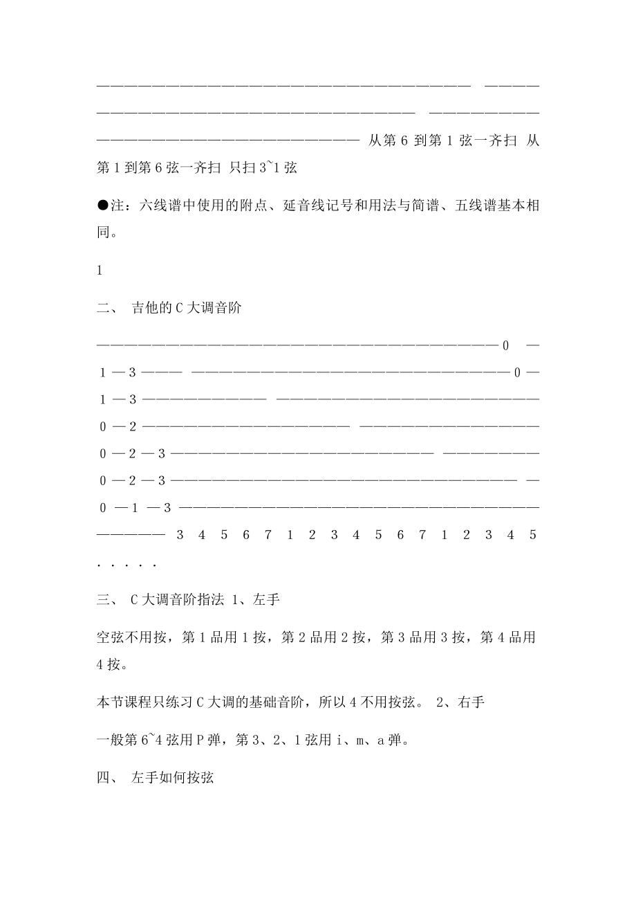 吉他基础教程认识六线谱.docx_第3页