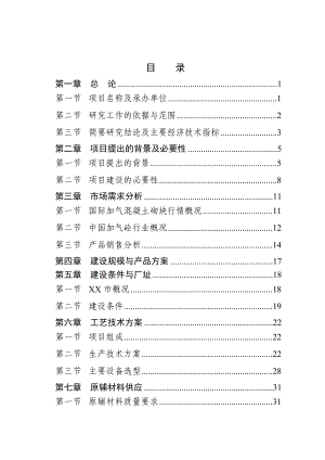 15万立方米加气砼可研报告.doc