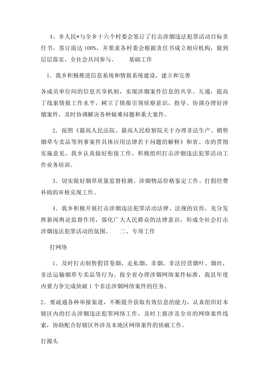 安定乡关于景东县人民政府打击涉烟违法犯罪活动目责任书的自查自评报.docx_第2页