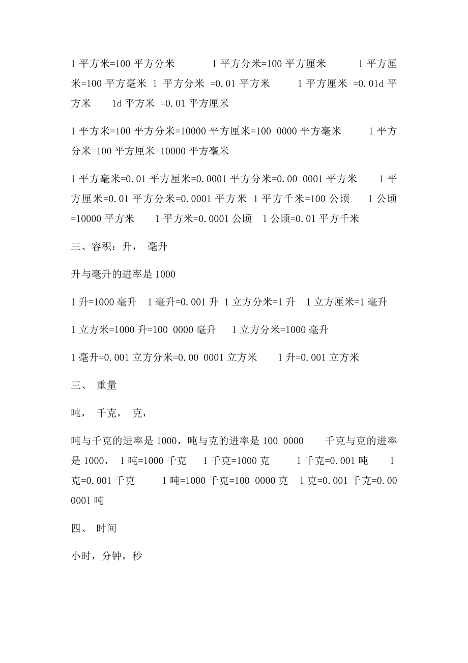 小学数学单位换算进率表.docx_第2页