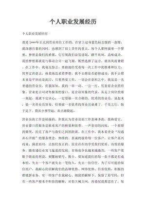 个人职业发展经历.docx