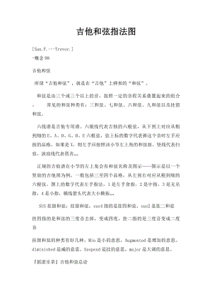 吉他和弦指法图(1).docx