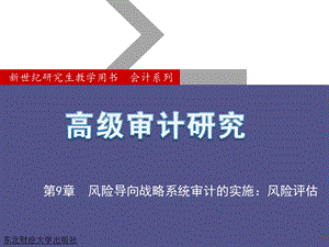 第9章风险导向战略系统审计的实施风险评估课件.ppt