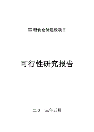 某某市粮食仓储建设项目可行性研究报告(粮食仓库).doc