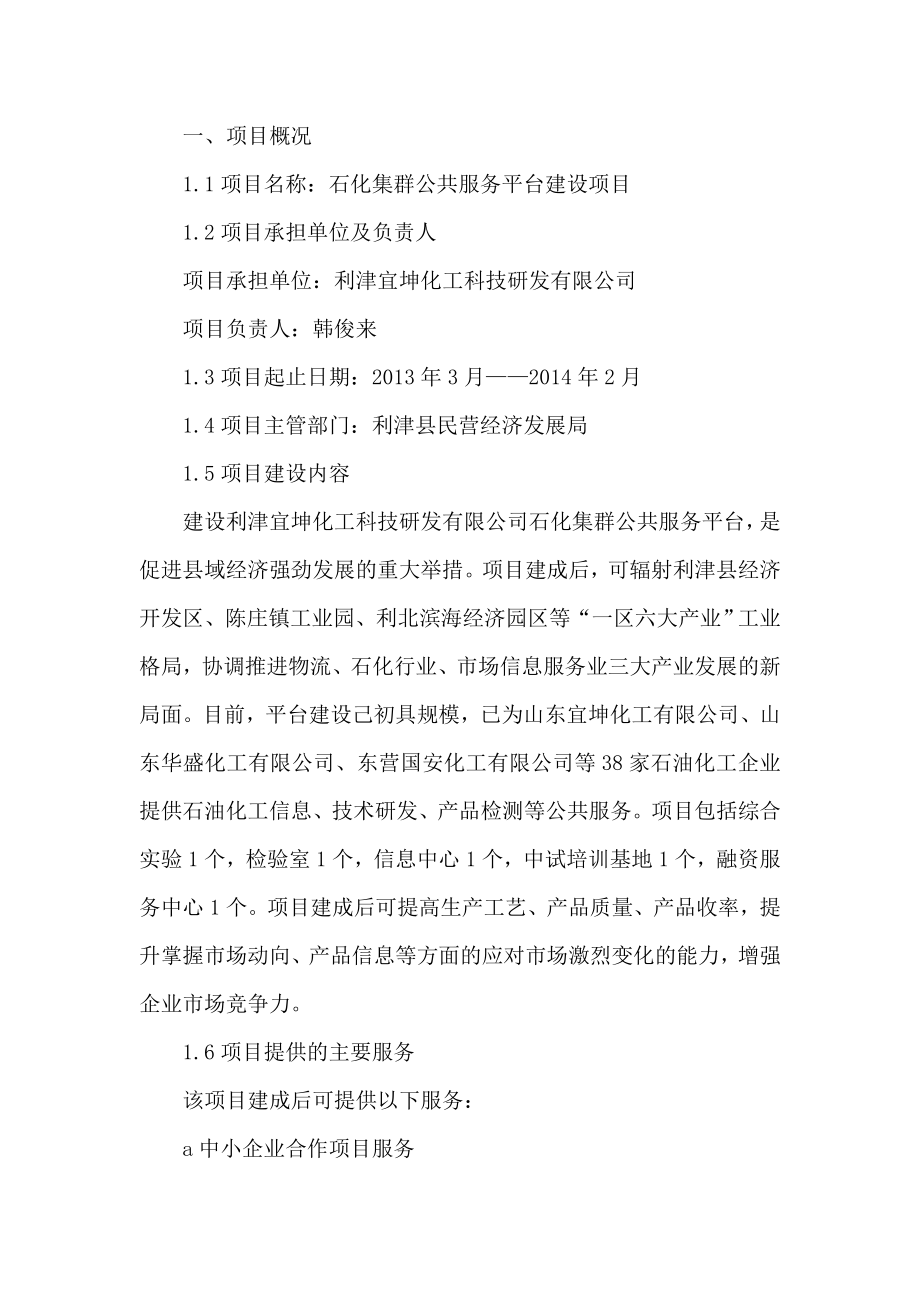 石化集群公共服务平台建设项目可行性研究报告.doc_第3页