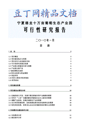 银川德龙葡萄种植可研报告.doc