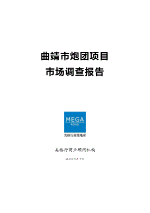 美格行10月曲靖市炮团项目市场调查报告.doc