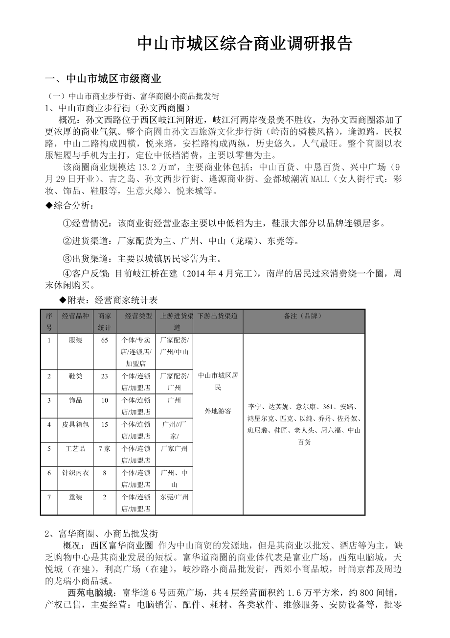 中山市城区综合商业调研报告.doc_第1页