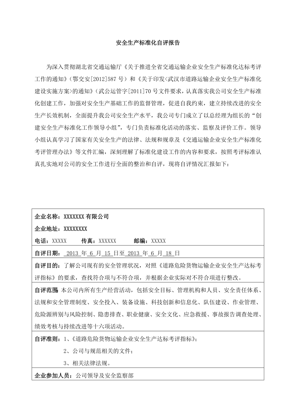 安全标准化自评报告.doc_第1页