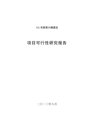 蔬菜大棚建设项目可行性研究报告.doc