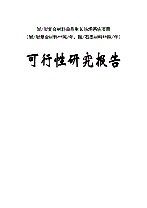 炭炭复合材料单晶生长热场系统项目可行性研究报告.doc