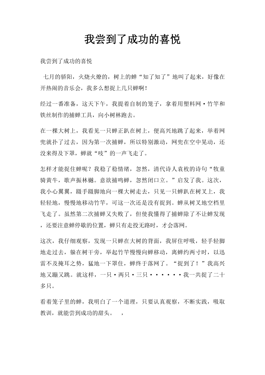 我尝到了成功的喜悦.docx_第1页