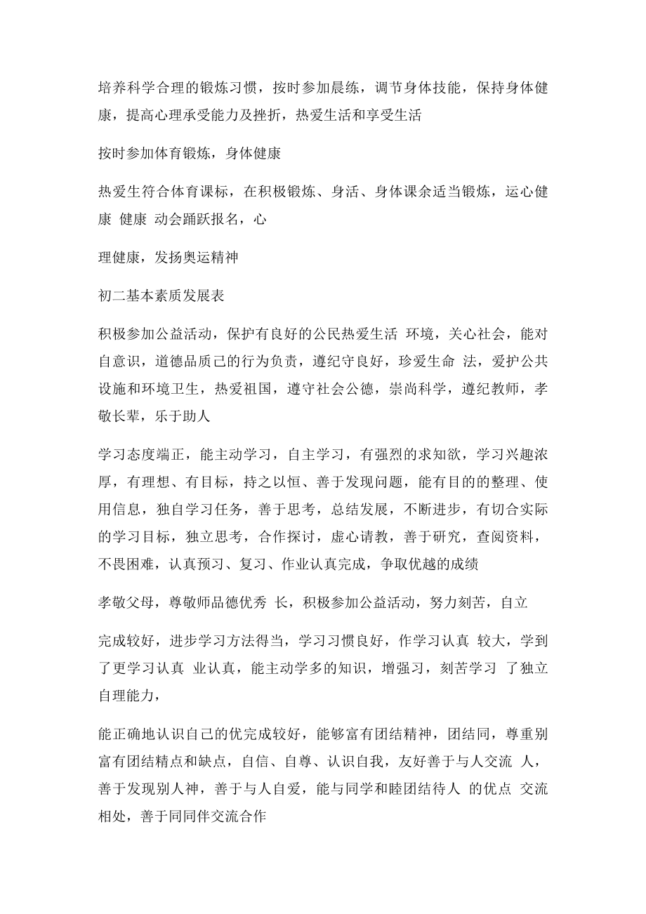 河南省初中学生成长记录表[1].docx_第2页