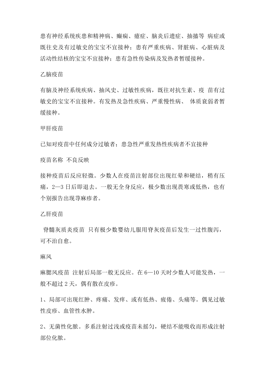 疫苗接种禁忌症及不良反应.docx_第2页