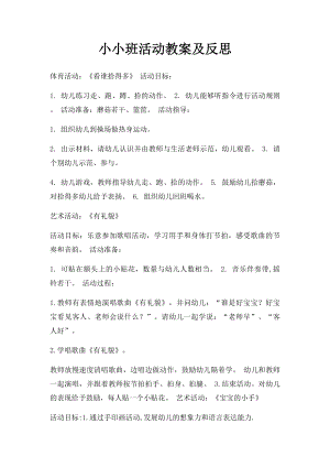 小小班活动教案及反思.docx