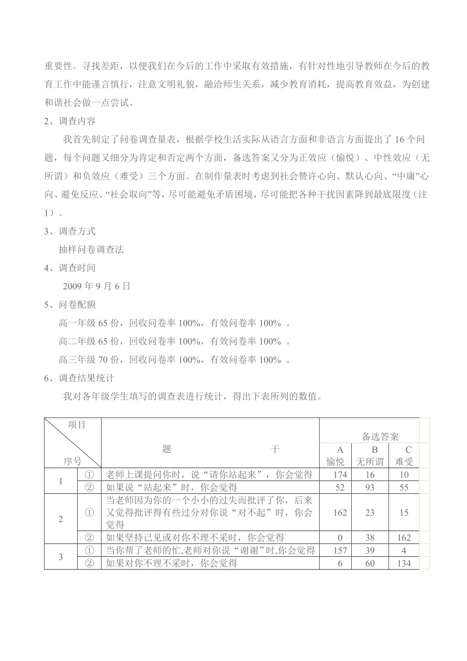 [调研报告]教师礼仪对学生人格的影响调查报告.doc_第2页