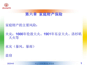 第六章家庭财产保险课件.ppt