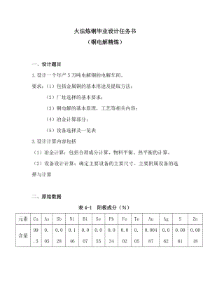 产5万吨电解铜的电解车间的设计毕业设计1.doc