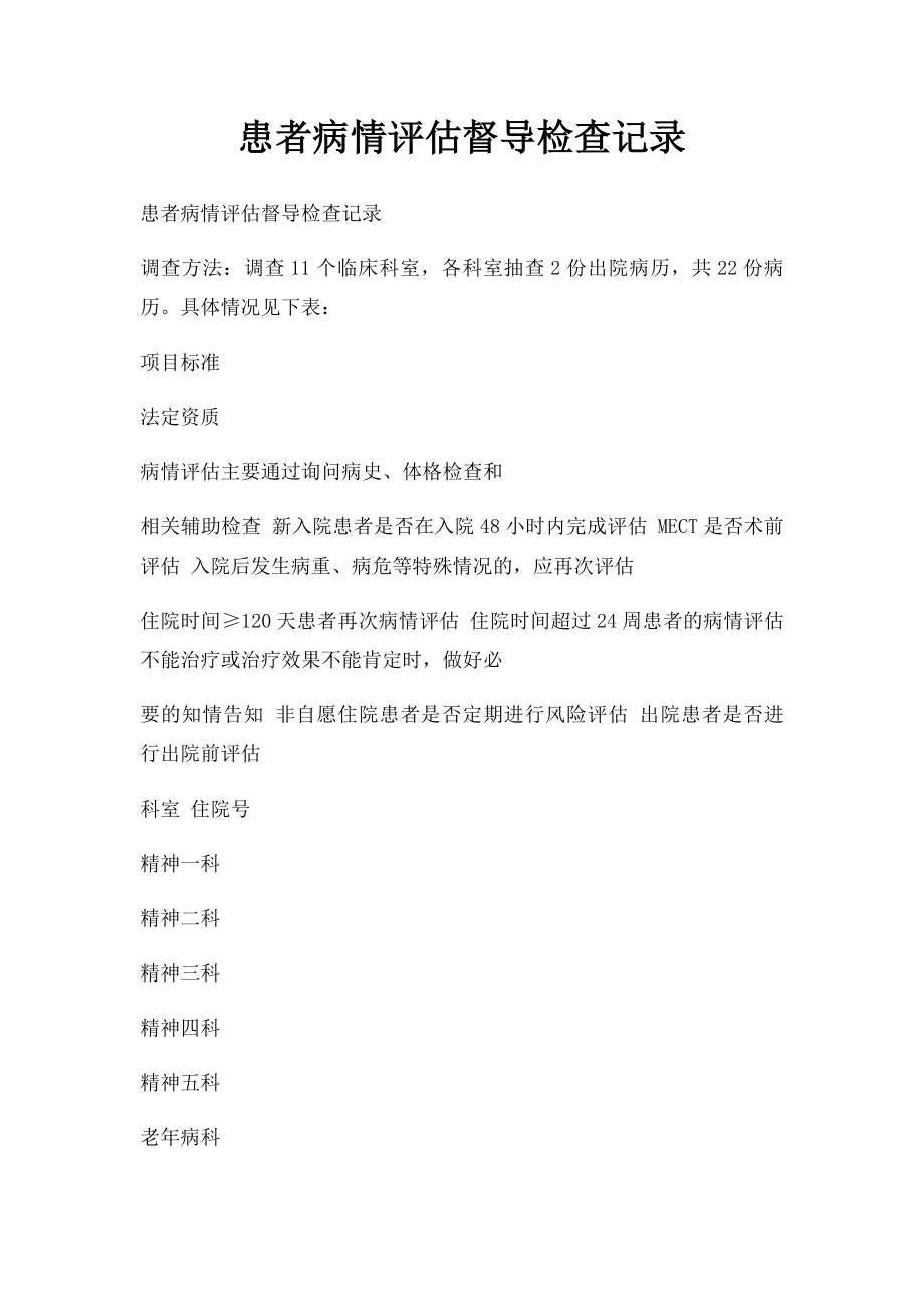 患者病情评估督导检查记录.docx_第1页