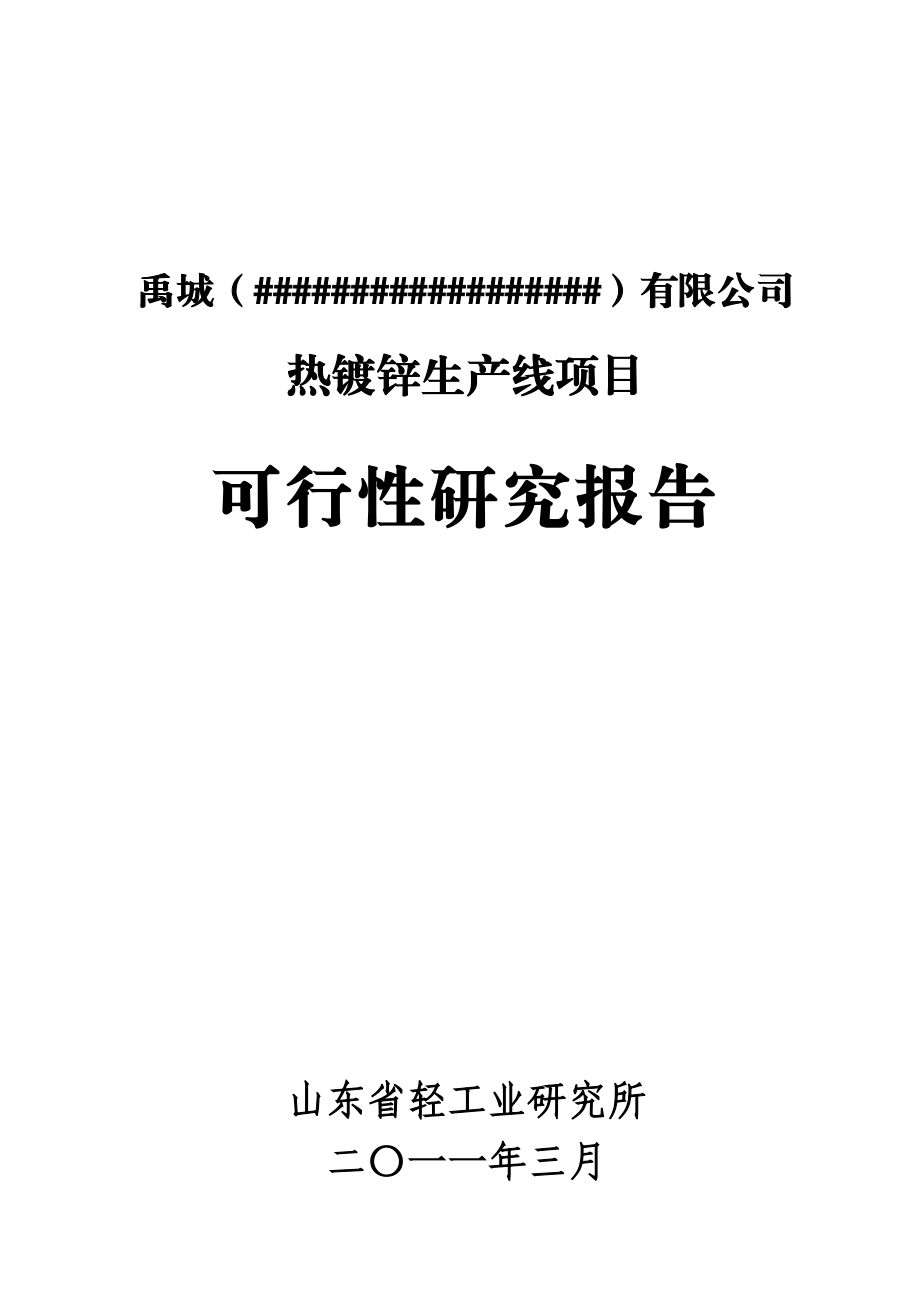 度锌项目可研报告.doc_第1页