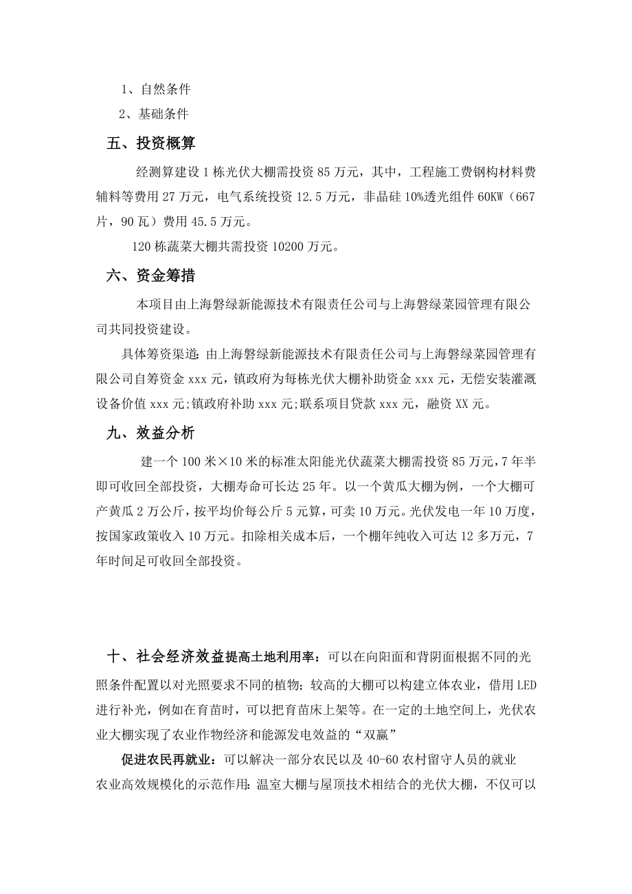 光伏蔬菜大棚项目可行性分析建议书.doc_第3页