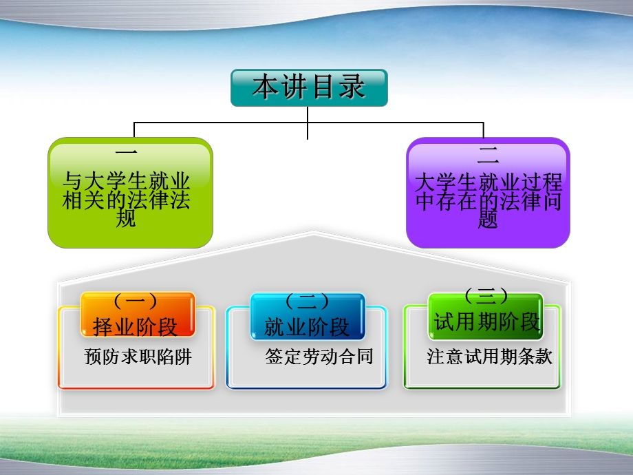 第6讲第一节大学生就业权益及法律法规(定)课件.ppt_第3页