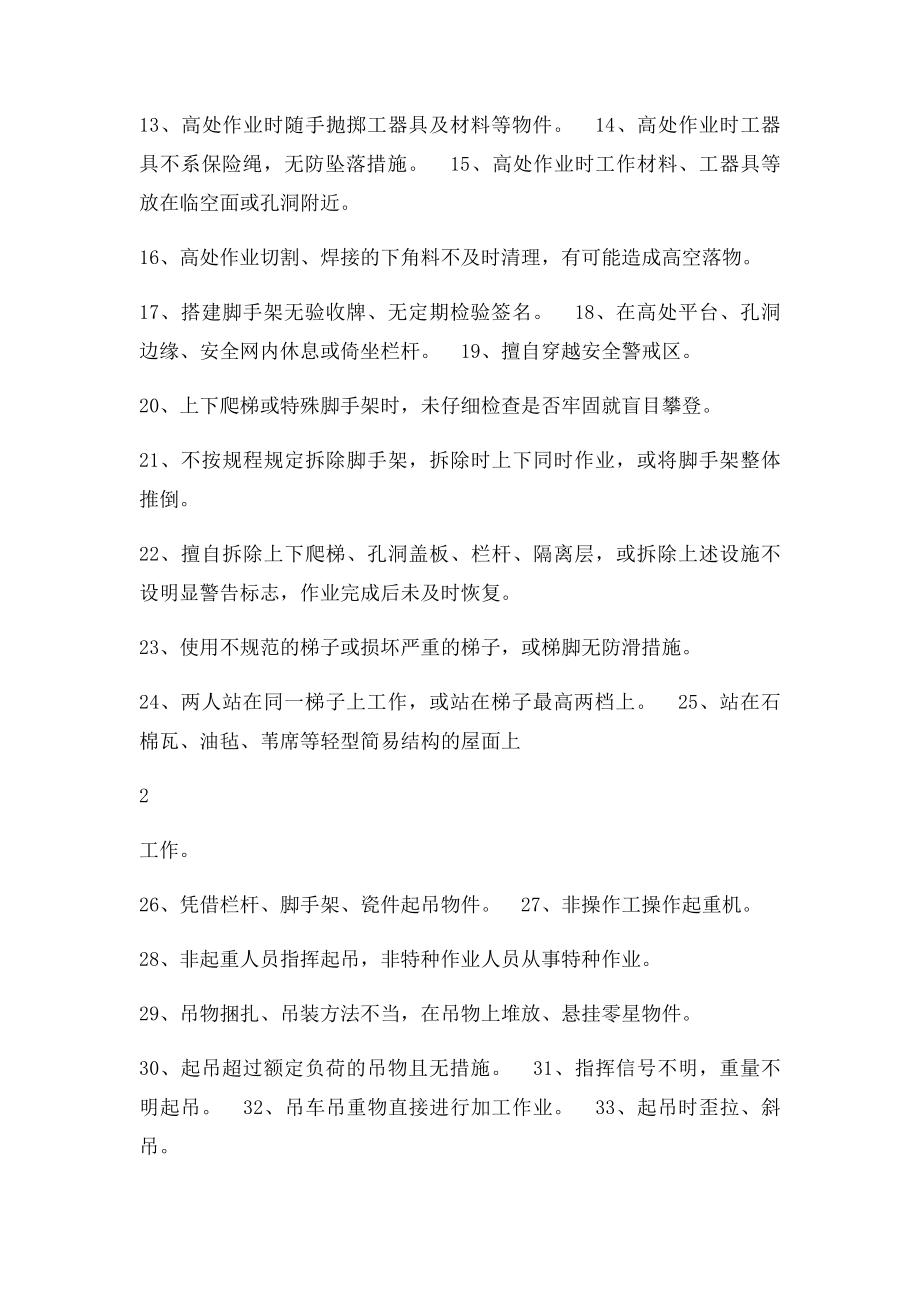 发电企业常见各类违章行为汇总.docx_第2页