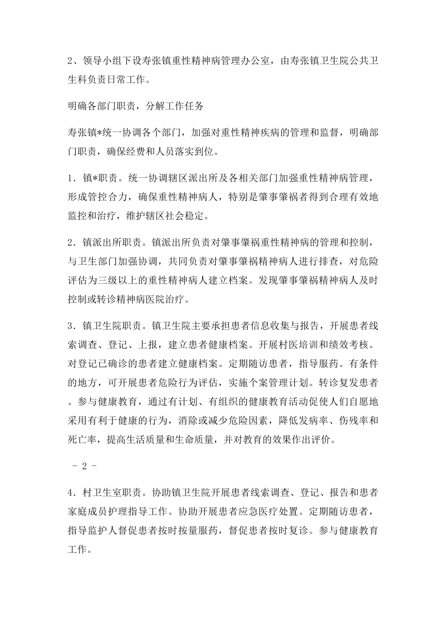 寿张镇卫生院重性精神病病人管理实施方案.docx_第2页