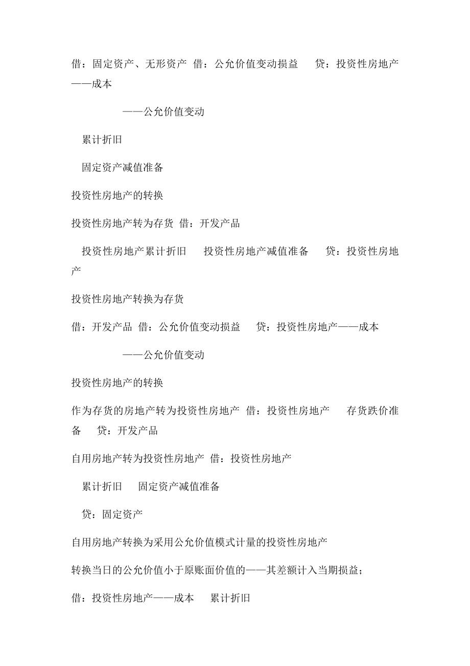 投资性房地产成本模式和公允价值模式计量的区别.docx_第3页