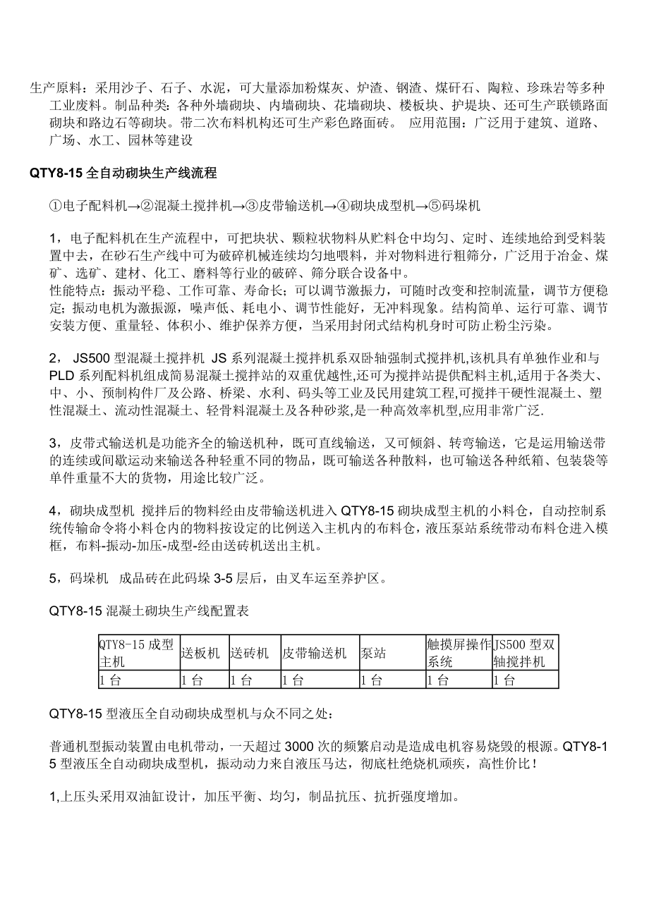 免烧砌块成型砖机简可行性报告.doc_第1页