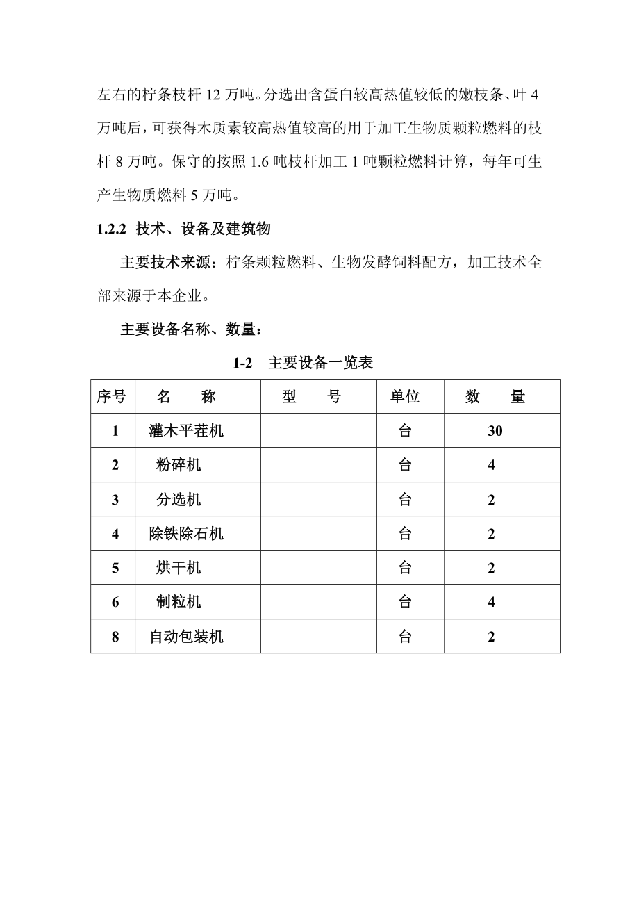 产五万吨生物质固态燃料及配套饲料加工项目可行性研究报告.doc_第2页