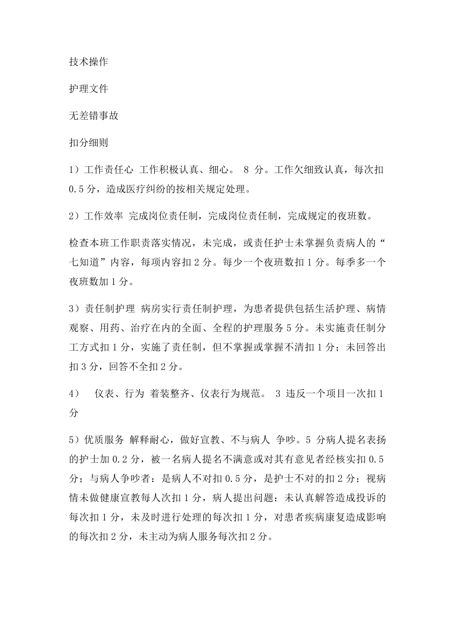 护理人员绩效考核评分细则表.docx_第2页