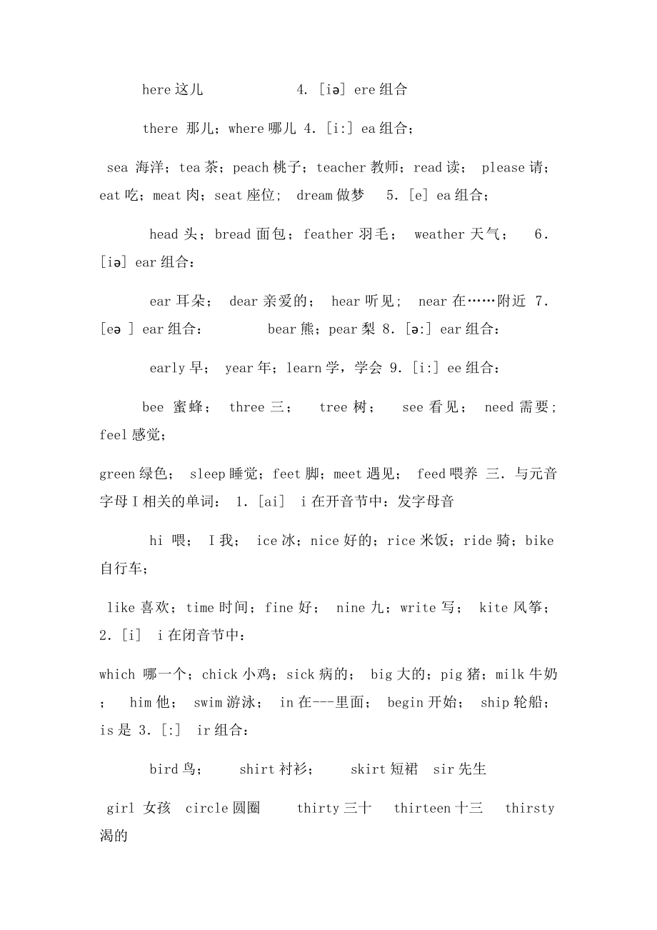 五个元音字母组合发音规律.docx_第3页