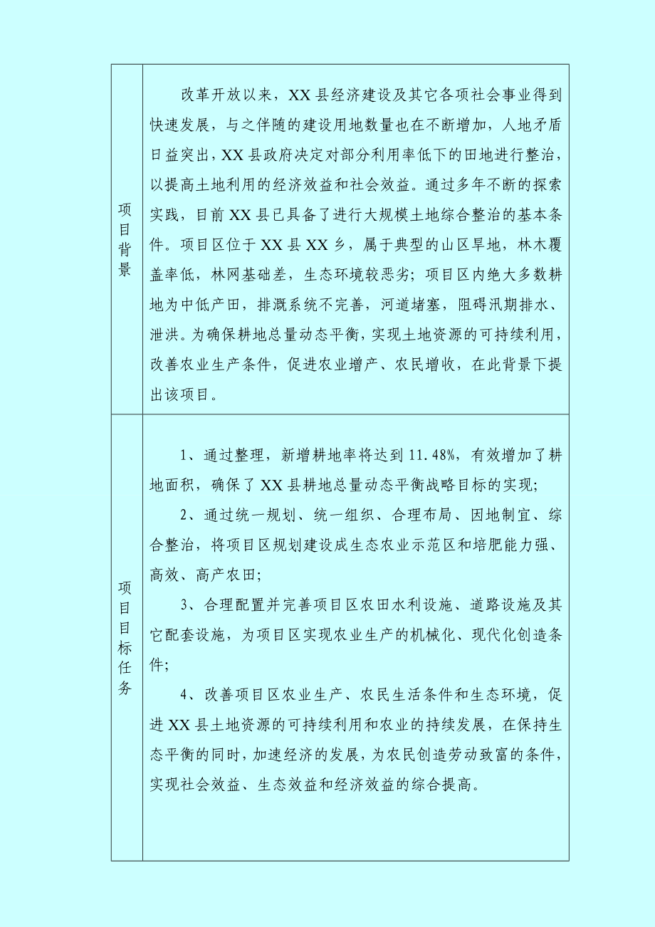 xx乡土地整理项目可行性研究报告.doc_第3页