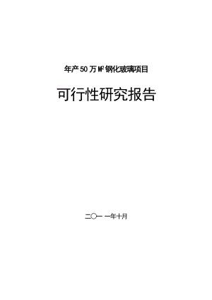 产50万M2钢化玻璃可行性研究报告.doc