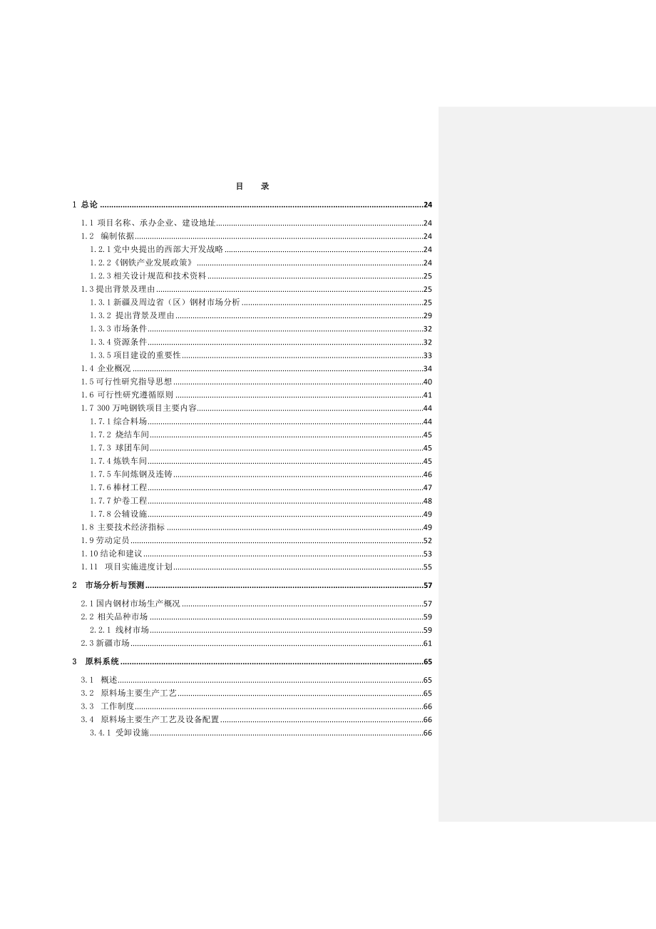 300万吨钢铁工程项目可行性研究报告.doc_第2页