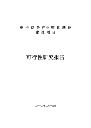 山东省电子商务创业孵化基地建设项目可行性实施方案.doc