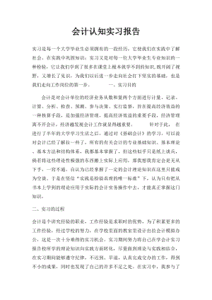 会计认知实习报告.docx